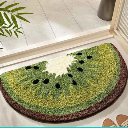 Cartoon Lemon Smiling Plush Carpet Bathroom Water-Absorbing FYR 2