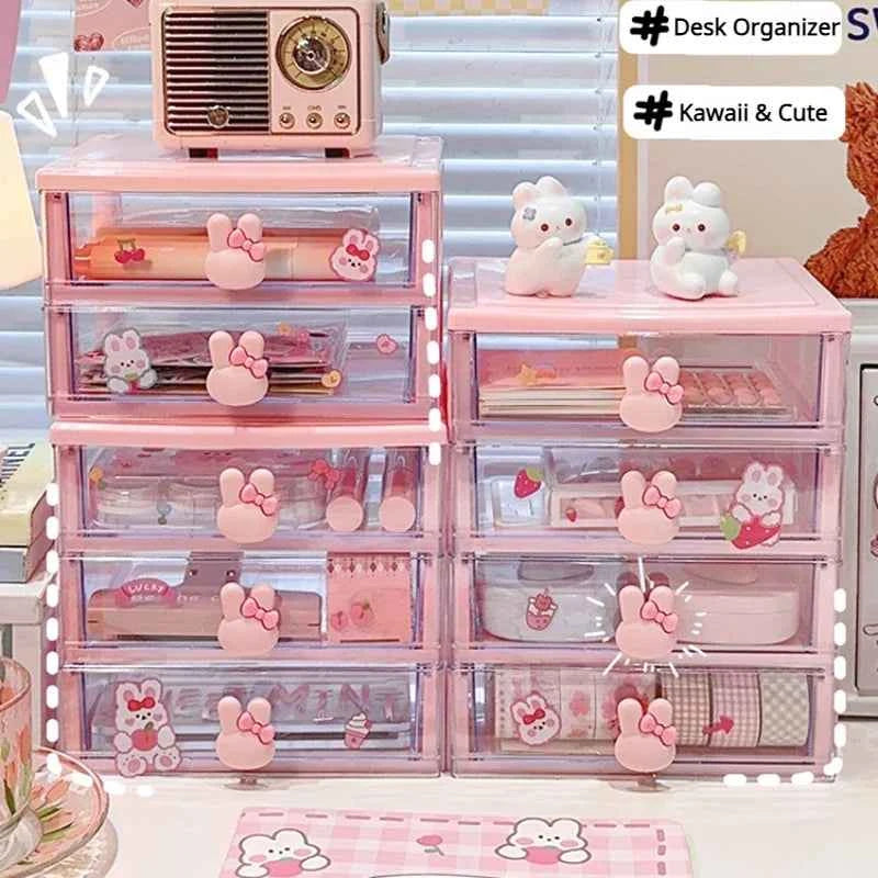 Desktop Storage Box Organizer Student Drawer Box Pen Holder