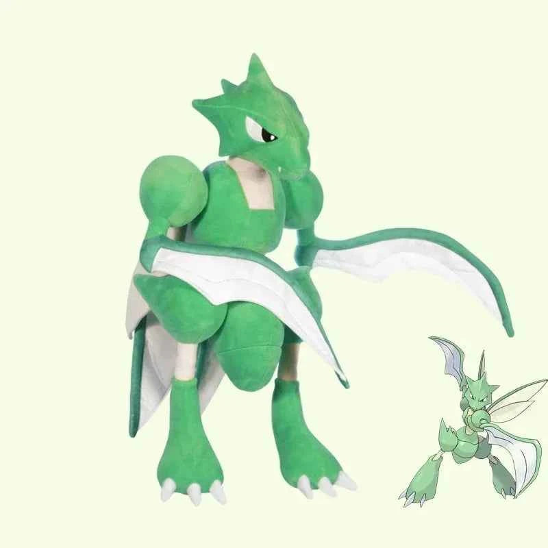 Kawaii Scyther Pokémon Plush Toy - Soft Giant Stuffed Anime Collectible Doll and Gift, 70cm