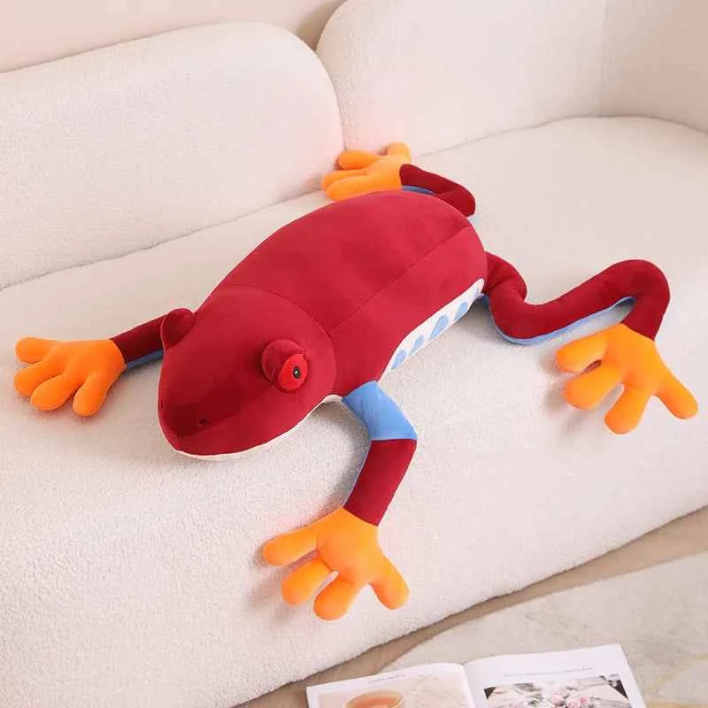 75cm Giant Colorful Frog Plush Doll Pillow Long Legs Big Red