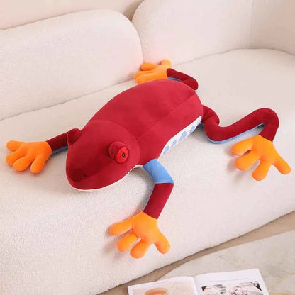 75cm Giant Colorful Frog Plush Doll Pillow Long Legs Big Red
