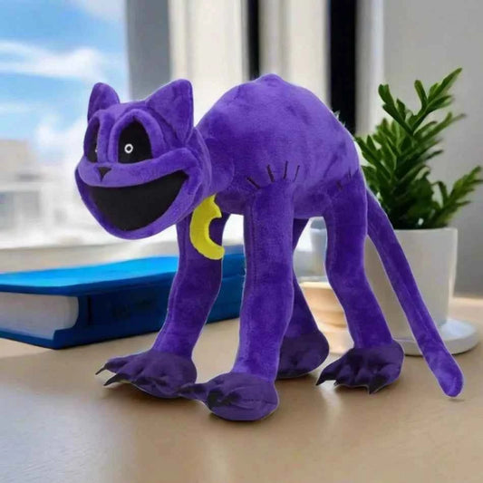 Smiling Purple Cat Plush Toy – 11.8" (30cm) Soft Stuffed Animal Doll Purple 11.8" (30cm)