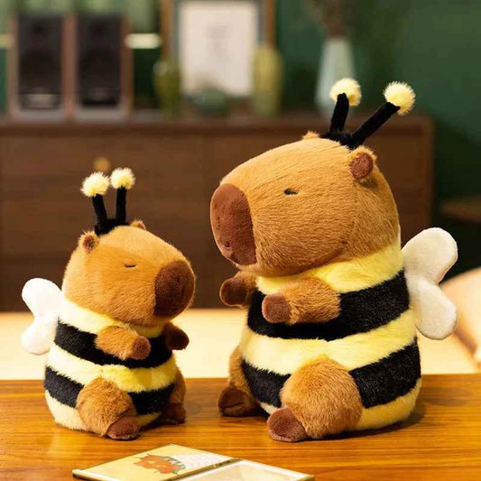 Bee Capybara Plush Toy – Cute Capybara with Bumblebee Costume Stuffed Animal