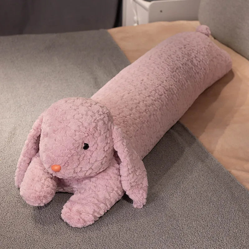 Long Curly Animal Plush Pillow – Giant Stuffed Body Cushion