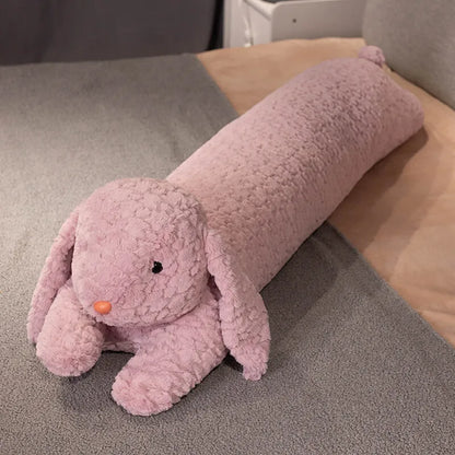 Long Curly Animal Plush Pillow – Giant Stuffed Body Cushion