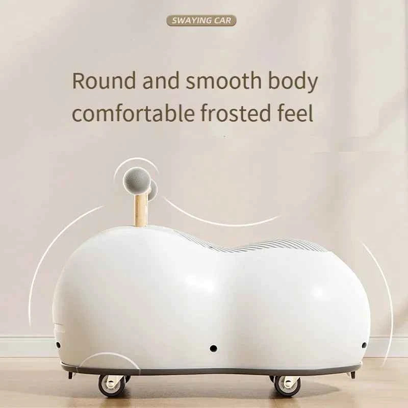 Kawaii Peanut Twist Car – Kids Baby Walker Sensory Ride-On Roller Toy in 3 Colors