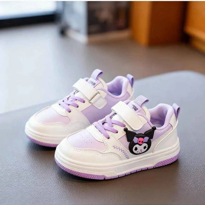 Kids'Casual Shoes Sneakers Cartoon PU Leather Spring Autumn Sports Shoes For Children Anti-slip Pink Pruple Shoes Size 22-36