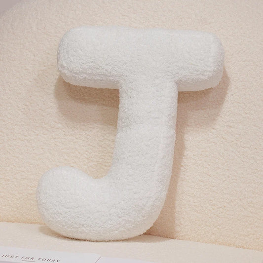 Kawaii English Letter Plush Pillow – Soft Stuffed Alphabet Sofa Cushion & Kids Learning Toy (A–Z + Heart) J