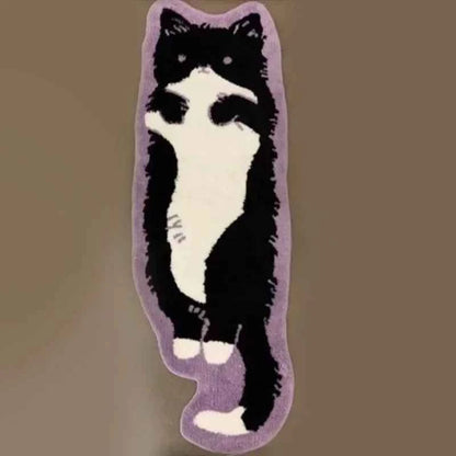 Cartoon Cat Rug - Warm Fuzzy Floor Mat Living Room Bedroom Style 4