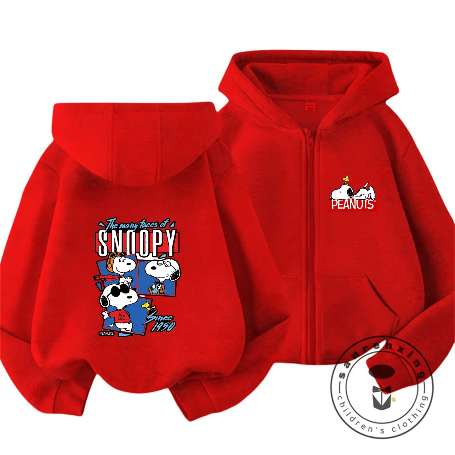 Snoopy Kids Zip-Up Hoodie – Cute Cartoon Winter Sweatshirt 5