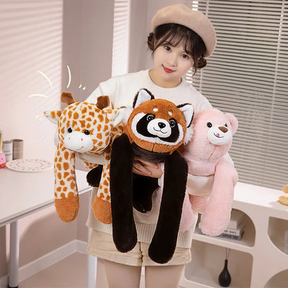 Long Arm Weighted Plush Animal Pillow – Soft Fluffy Stuffed Cushion