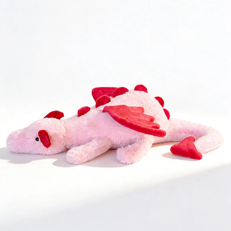 50/70CM Cartoon Hot Flying Dragon Plush Toy With Wings Green Pink Long Tail Plush Toy Pillow Gift Pink