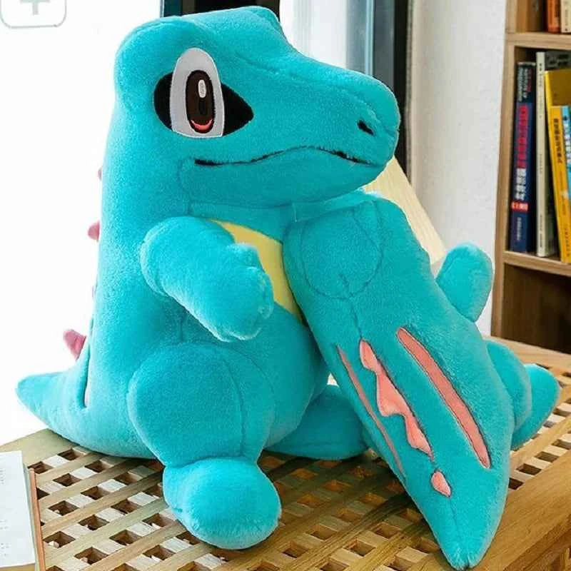 Kawaii Blue Baby Crocodile Anime Plush Toy – Soft Stuffed Animal Pillow Doll (30–80cm)