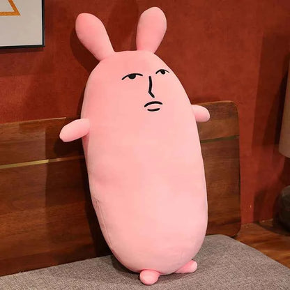 Creative Pink Rabbit Plush Toys Cute Bunny Long Pillow Soft Open Eyes