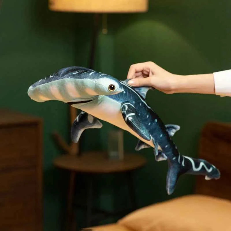 Giant Hammerhead Shark Plush Toy – Realistic Ocean Shark Stuffed Animal Pillow