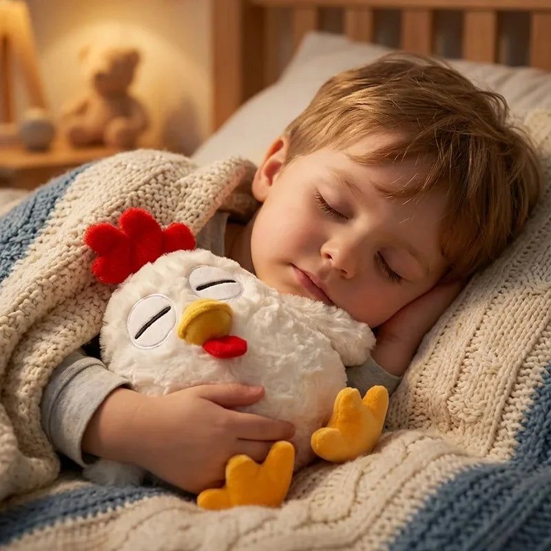 15cm Silly Chicken Plush Toys Cute Farmyard Animal White