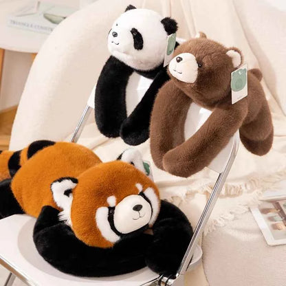 30/65CM Long Arm Weighted Series Panda Koala Dinosaur Tree Lazy Bear Plush Doll Cute Cartoon Animal Lying Doll Party Gift