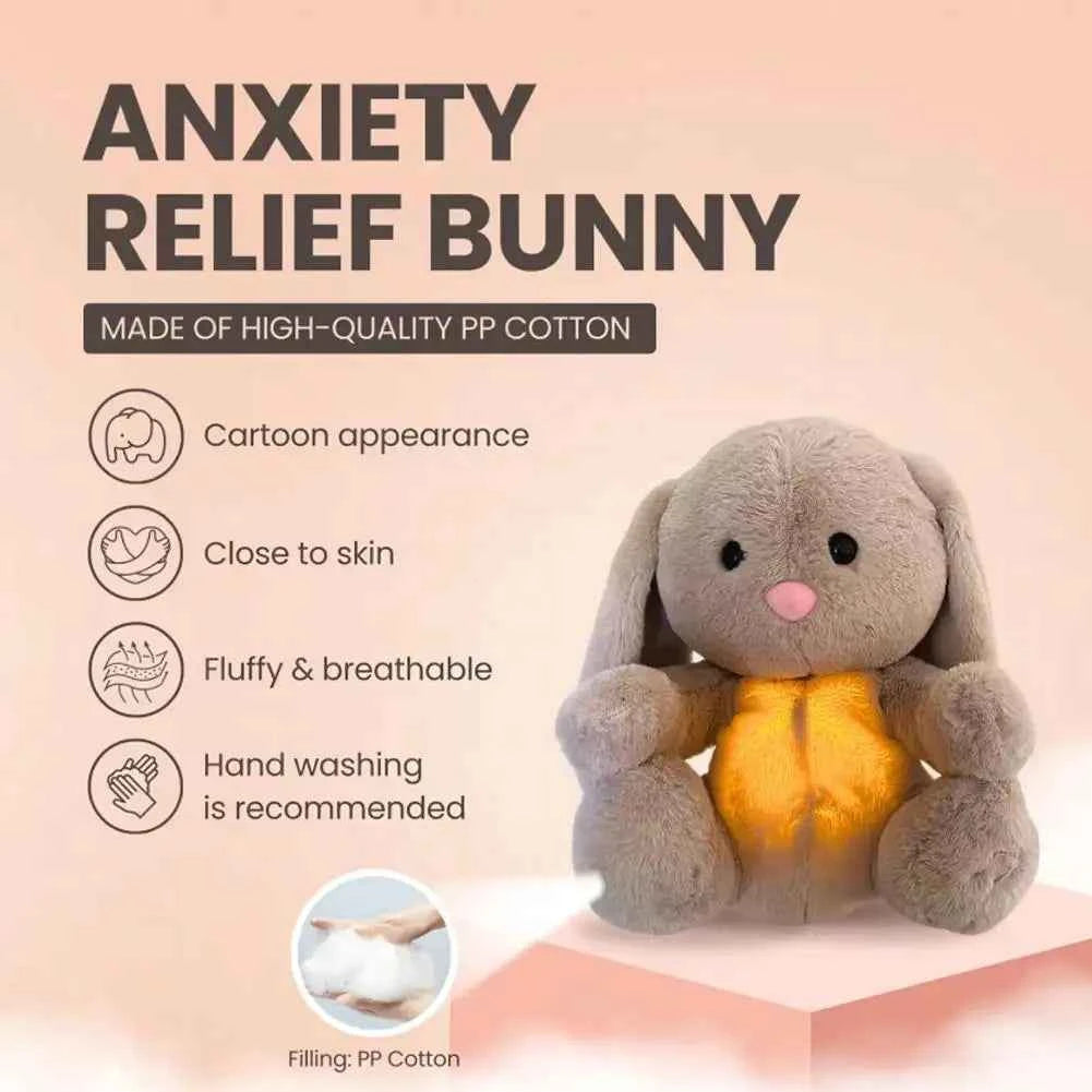 Baby Toy Breathing Plush Rabbit Toy Funny Long Ears Bunny Doll Breathing Soothing Rabbit Doll Sleeping Companion Decoration Gift