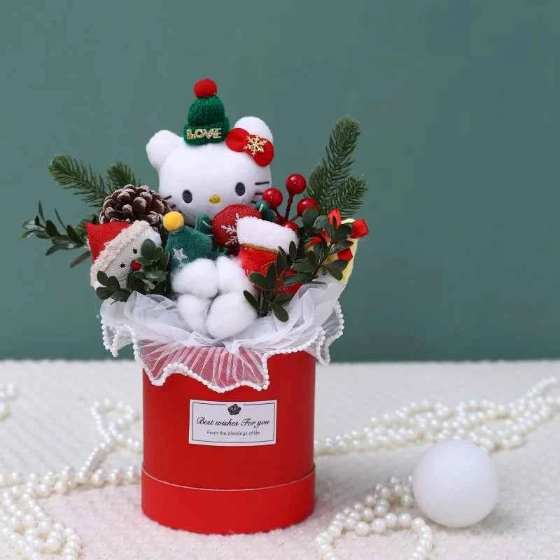 Sanrio Plush Bouquet (11.8-13.8 in) - My Melody/Kuromi/Cinnamoroll Hug Bucket Gift