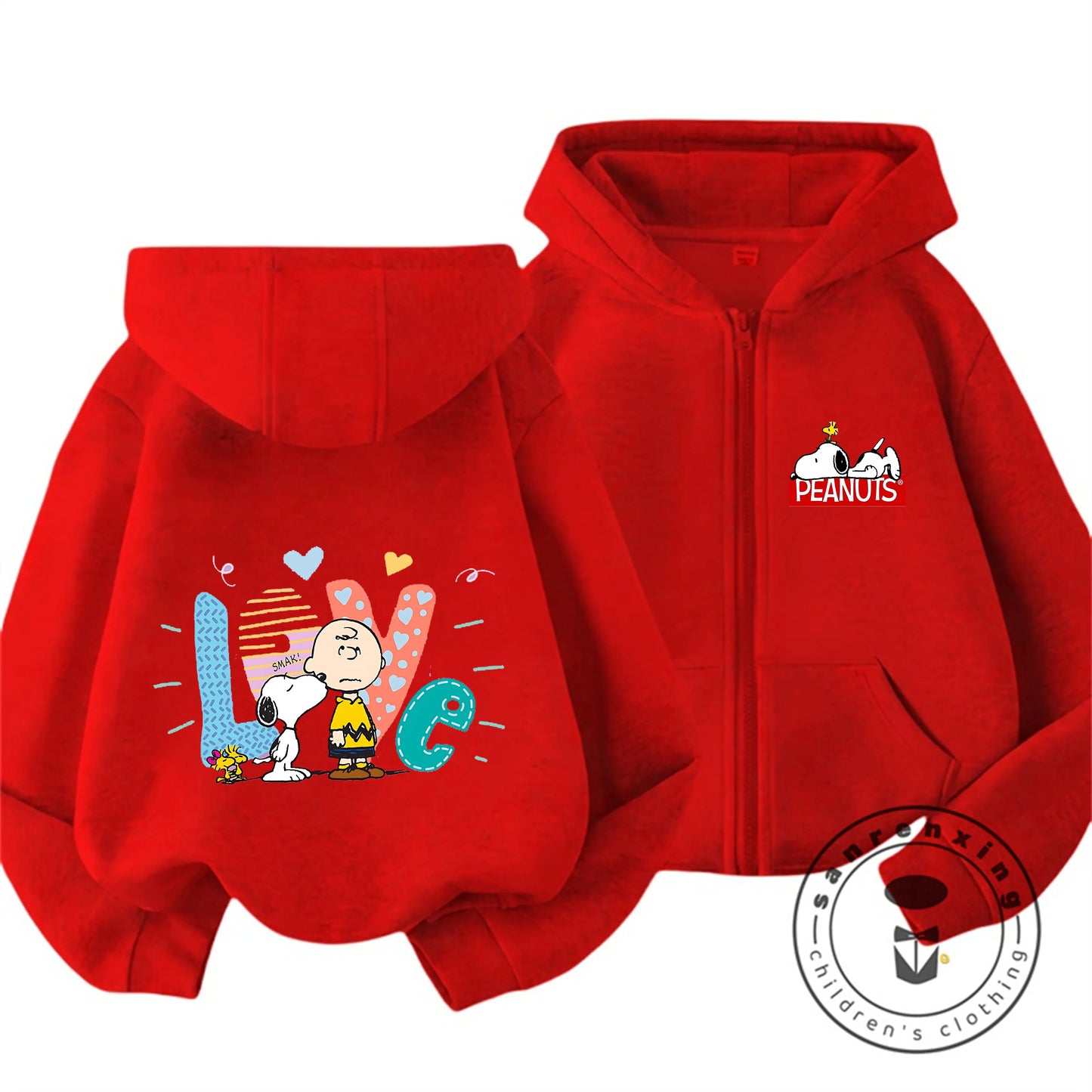 Snoopy Kids Zip-Up Hoodie – Cute Cartoon Winter Sweatshirt 13