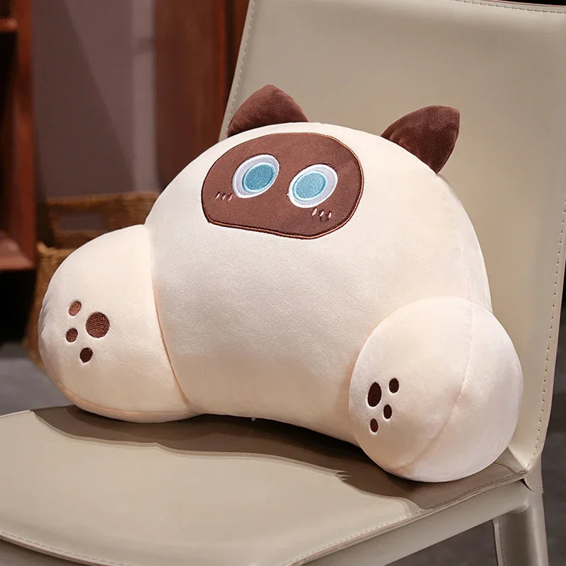 Thickened Cat Back Cushion Siamese Calico Cat Sofa Bed Home A 35x45cm (13.8"x17.7")