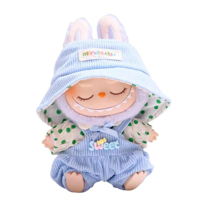 For Labubu 15-17cm V1 v2 Clothes Outfit Sitting Clothes Cute Sweater Hat Outfit Accessories Fashion Dolls Accessories No Dolls