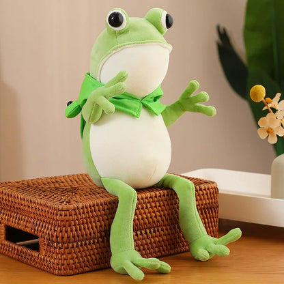 Kawaii Cloak Frog Plush Toy – Cute Big Eyes Stuffed Frog Pillow
