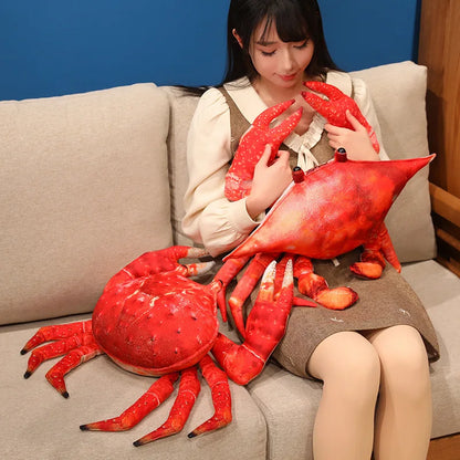 Kawaii Crab Plush Toy – Soft King Crab Pillow Cushion