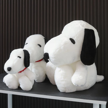 White Cartoon Dog Plush Pillow – Soft Stuffed Animal Doll