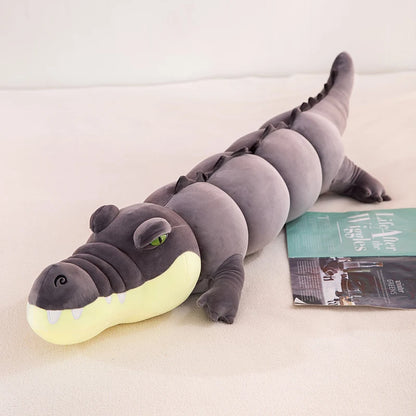 180cm Cute Soft Long Crocodile Pillow Stuffed Plush Toys Office Nap Pillow Home Comfort Cushion Decor Gift Doll Child grey