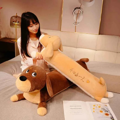 Dachshund Long Plush Toy – Soft Stuffed Dog Body Pillow Sleeping Cushion (80cm)
