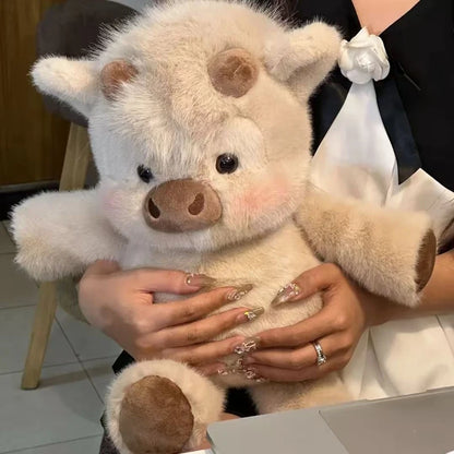 Kawaii Farm Animal Plush Toy – Highland Cow Pig & Sheep Plush 8
