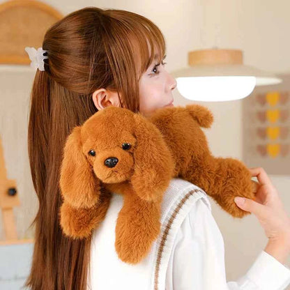 30cm Kawaii Black Puppy Plush Toy Cute Lying Dog Soft Stuffed Doll Pillow Lovely Birthday Gift for Ages