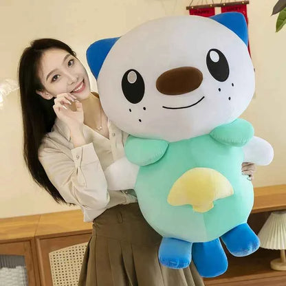 Kawaii Blue Otter Anime Plush Toy – Soft Stuffed Cartoon Animal Doll & Pillow (35–80cm)