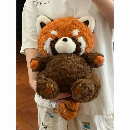 Kawaii Raccoon Plush Doll - Soft Fluffy Stuffed Forest Animal Cuddle Toy and Gift, 2 Sizes