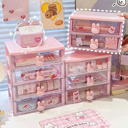 Desktop Storage Box Organizer Student Drawer Box Pen Holder