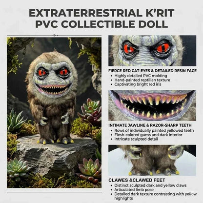 Critters Retro Horror Monster Plush Toy Horror Design With Glowing Red Eyes Ideal For Halloween Decor & Collector Gifts