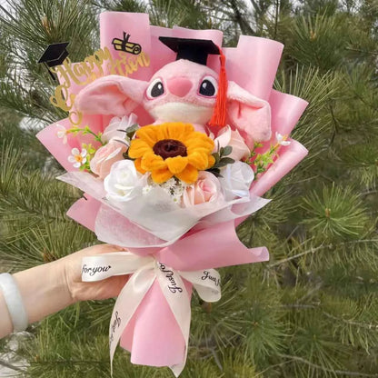 Super Soft Anime Stitch Plush Bouquet (11.0-13.8 in) - Stuffed Doll Gift