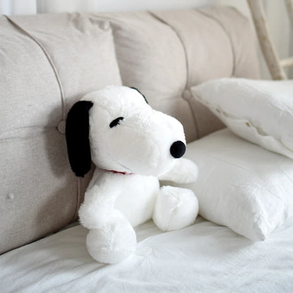 White Cartoon Dog Plush Pillow – Soft Stuffed Animal Doll