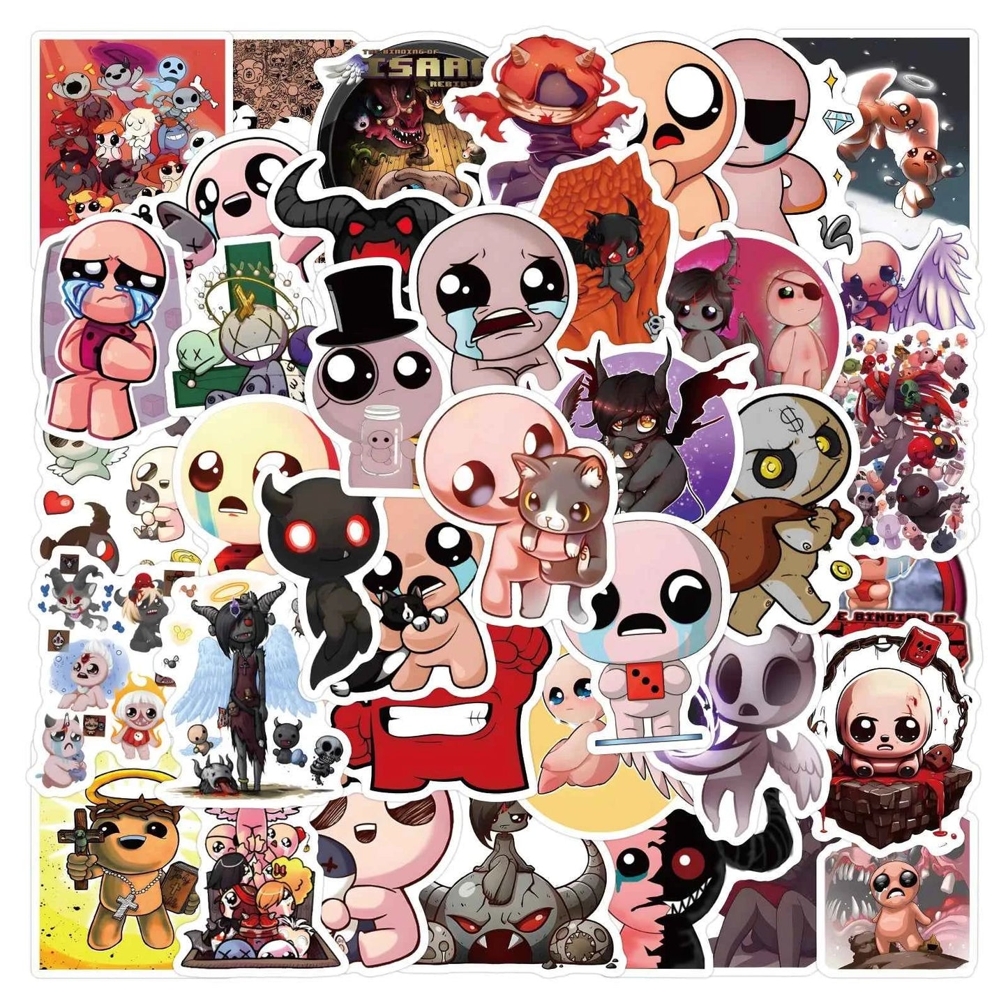 50PCS The Binding of Isaac Stickers Adventure Game Sticker DIY Scrapbook Luggage Laptop Guitar Car Bike Skateboard Decals Toy