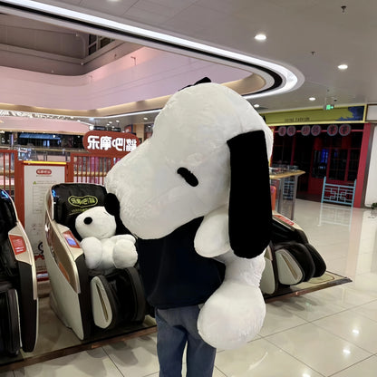 White Cartoon Dog Plush Pillow – Soft Stuffed Animal Doll