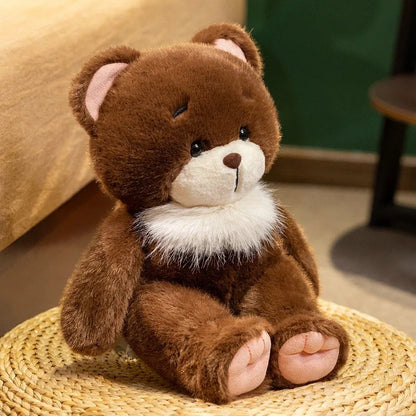 Kawaii Animal Plush Doll - Soft Stuffed Bear, Fox, and Pig Hugging Toy and Gift, 22cm and 30cm Bear