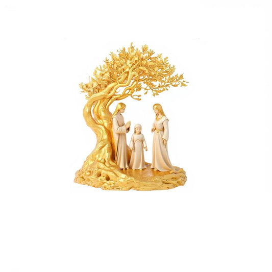 2D Flat Spiritual Moonlight Desk Decoration – Prayer & Tree of Life Home Decor Figurine B