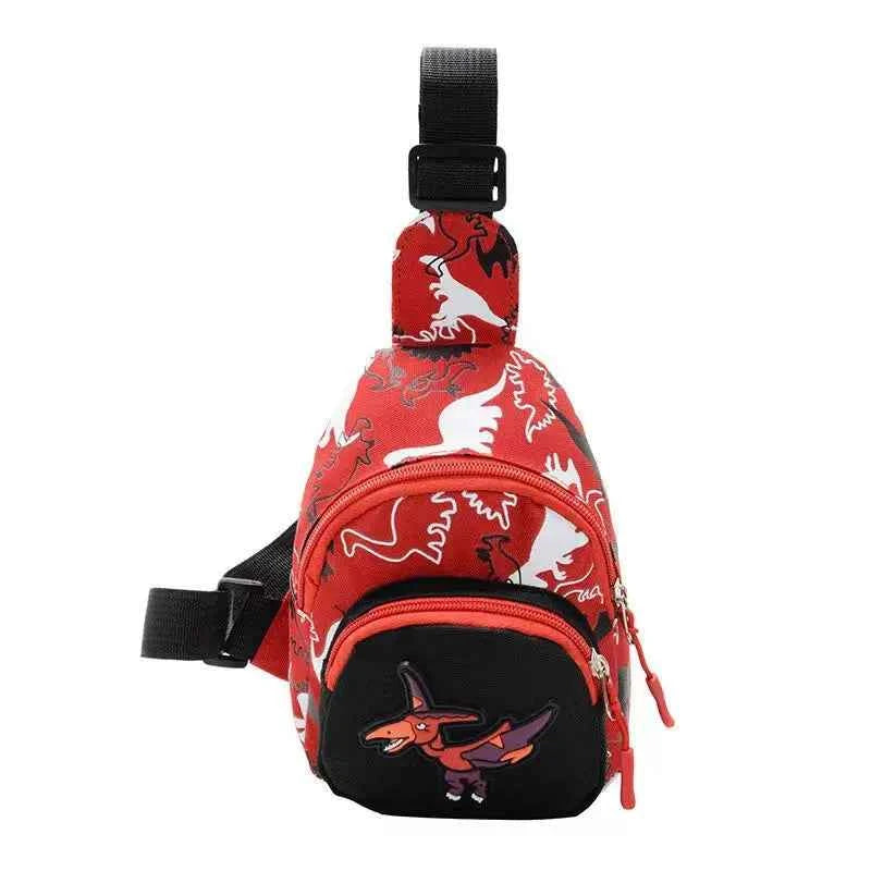 Cute Dinosaur Children's Sling Bag (7.1 in) - Waterproof Oxford Crossbody Chest Bag