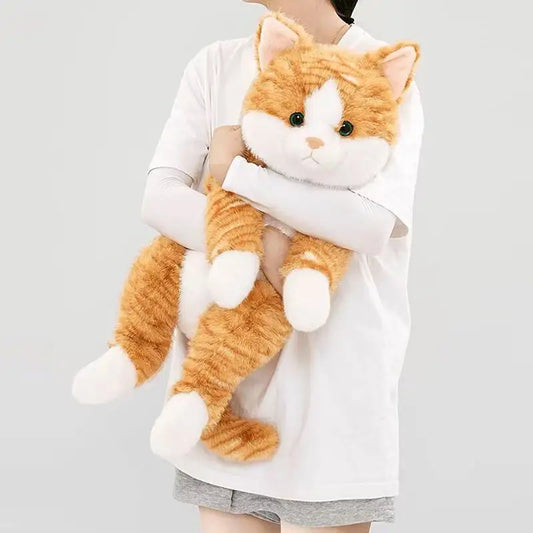 Soft Cat Plush Toy – Cozy Stuffed Animal Doll for Everyday Comfort Orange