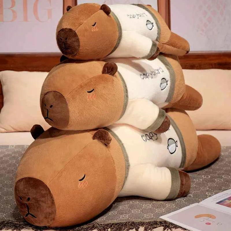 Giant Cute Capybara Plush Doll (29.5-39.4 in) - T-shirt Throw Pillow Best Gift