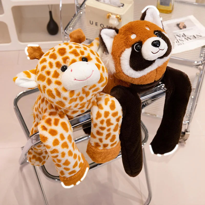 Long Arm Weighted Plush Animal Pillow – Soft Fluffy Stuffed Cushion