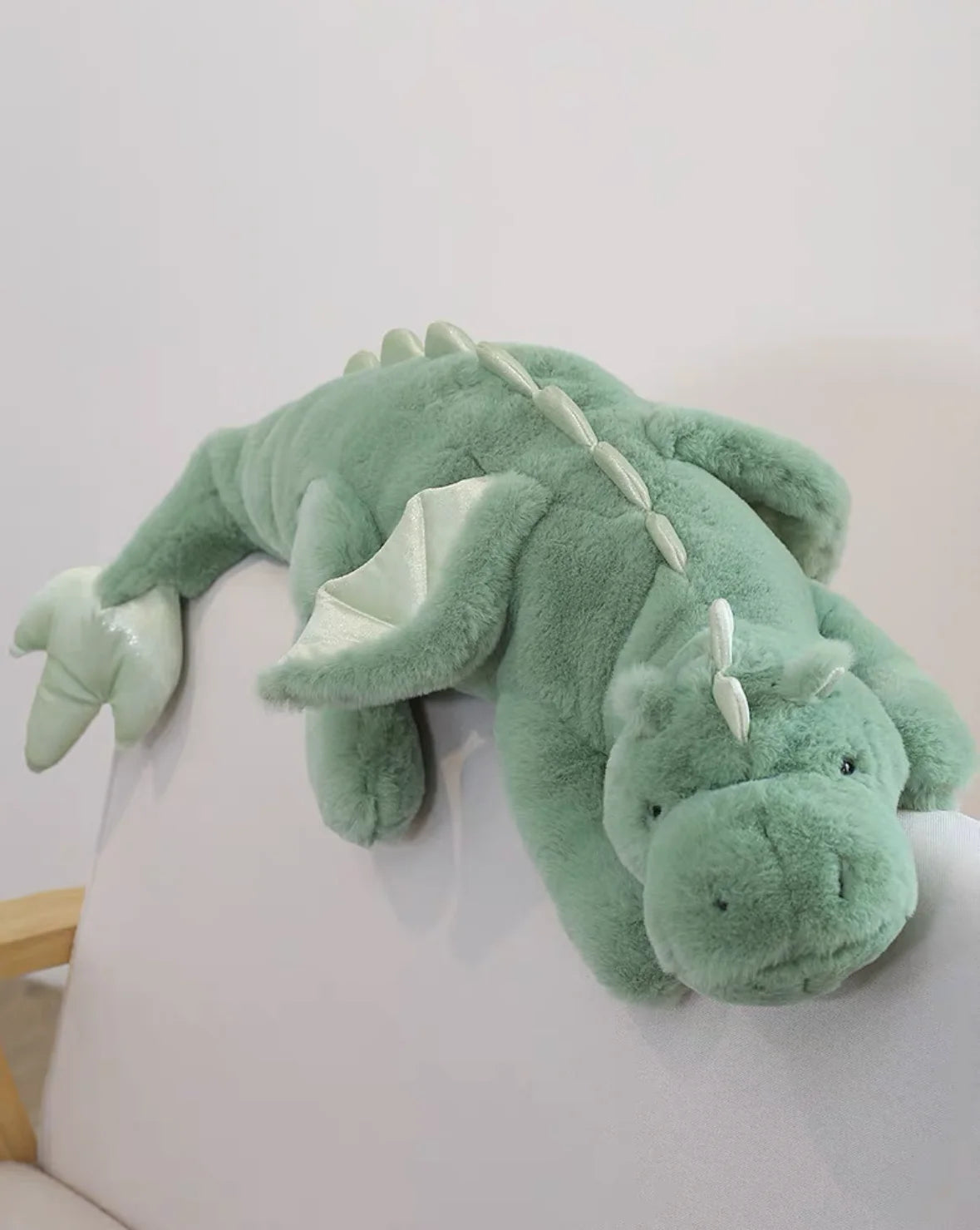 Dragon Plush Toy Soft Toy Stuffed Animal Big Flying Wings Dinosaur Throw Pillow Home Decor Doll Peluche Kids Toy Birthday Gift green dragon