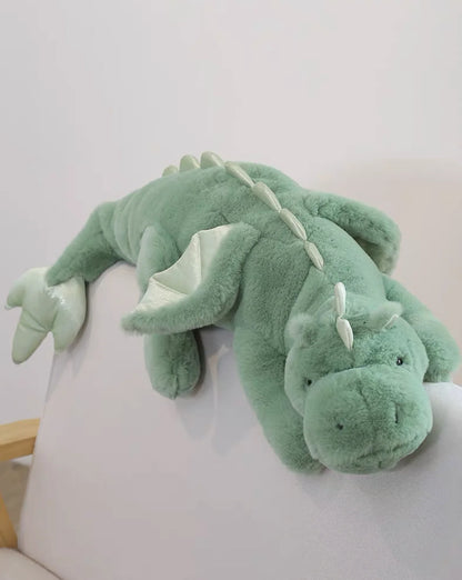 Dragon Plush Toy Soft Toy Stuffed Animal Big Flying Wings Dinosaur Throw Pillow Home Decor Doll Peluche Kids Toy Birthday Gift green dragon