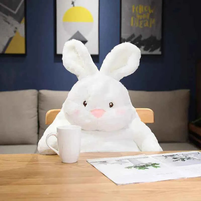 Big Lazy Rabbit Plush Dolls Soft Cute White Bunny Animal Toy Baby Sleep Pillows Kawaii Cushion Decor for Kids Girl Birthday Gift